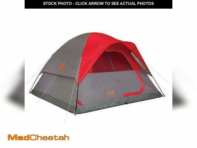 Lot 74-12549732 - Coleman Flatwoods II 6-Person Dome Tent - Gray/Red - UNUSED