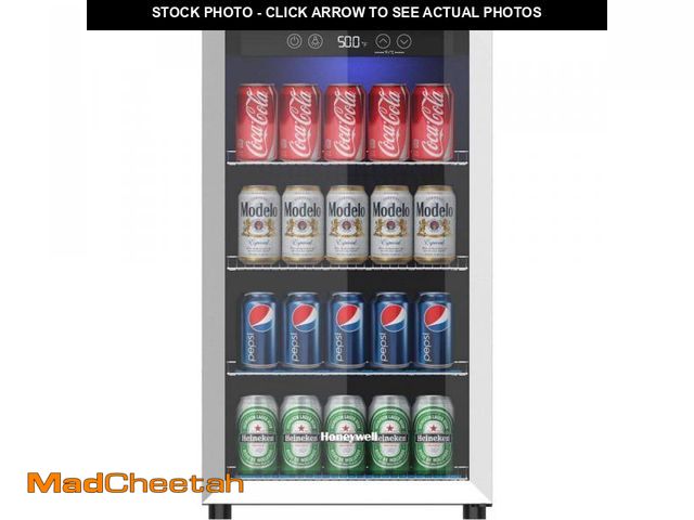 Lot 74-12207065 - 18.9 in. 115-Can Beverage Refrigerator and Cooler, in Stainless Steel, with Digital Thermostat - UNU...