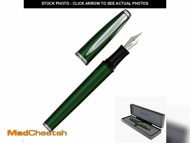 Lot 74-14337345 - Monteverde USA Aldo Domani Green Fountain Pen - Extra Fine Nib - Precision Writing Instrument with H...
