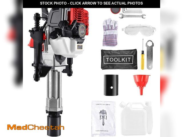 Lot 74-13932079 - 52CC Gas Powered T-Post Driver, JACKCHEN 1900W Two Stroke Garden Fencing Tool Farm Piling Driver, Ai...