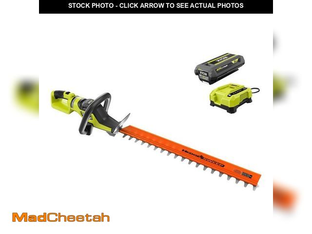 Lot 74-14280348 - RYOBI 40V HP Brushless 26 in. Cordless Battery Hedge Trimmer with 2.0 Ah Battery and Charger - UNUSE...
