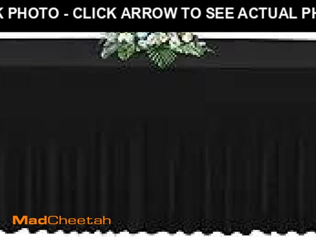 Lot 74-12127385 - Babenest 1Pack 8FT Black Spandex Table Skirt for Rectangle Tables, Wrinkle Resistant RufflesTable Co...