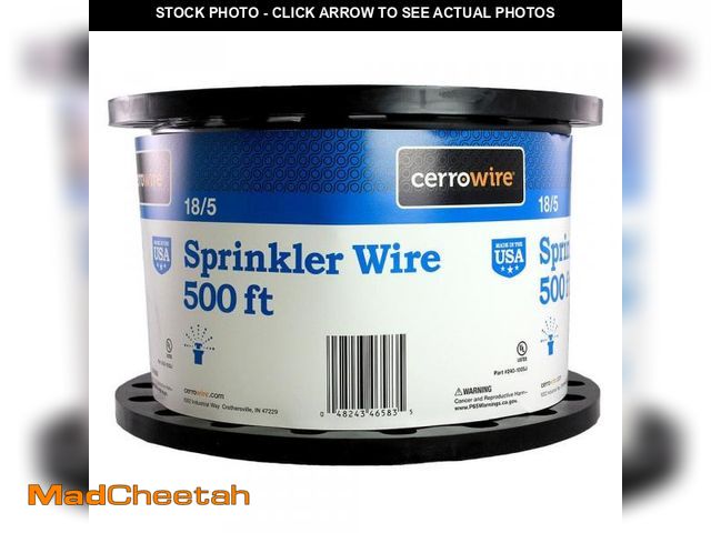 Lot 74-12389970 - Cerrowire 500 ft. 18/5 Black Solid Copper Sprinkler Wire - UNUSED