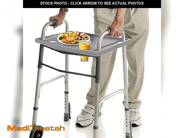 Lot 74-12098072 - Bluestone Walker Tray- Upright with Holders-Universal Table Fits Most Standard Folding Walkers-Home ...