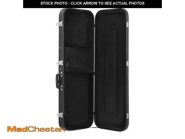 Lot 74-14394544 - SVOPES 43.11 in. Electric Guitar Hard Case, Black Vinyl with Lock, Latch Keys and PVC Padding, Brief...