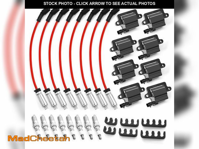 Lot 74-14215647 - Yunnergo 8 Pack Square Ignition Coil D581 UF-271 &amp; Iridium Spark Plug Wire M8-48322R Compatible ...