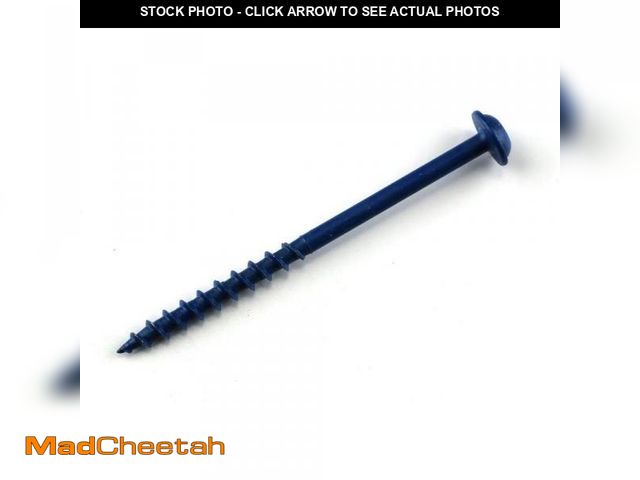 Lot 74-12390515 - Kreg #8 x 2-1/2 in. Square Drive Round Head Blue Kote Coarse Pocket-Hole Screw (125-Pack) - UNUSED