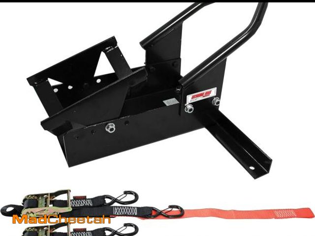 Lot 74-12043778 - Extreme Max 5600.3204 Deluxe Motorcycle Wheel Chock/Tie-Down Kit - UNUSED