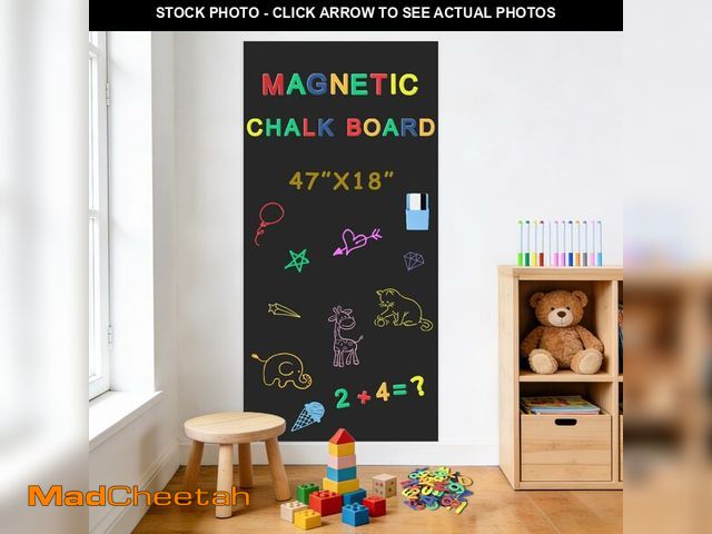 Lot 74-14211057 - Magnetic Wall Board Self-Adhesive 47.2x17.5 in Magnetic Sticker for Wall Peel and Stick Magnet Wallp...