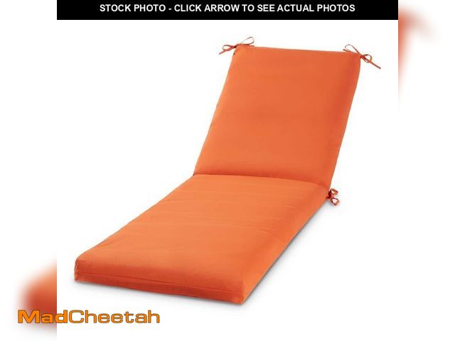 Lot 74-14290826 - Greendale Home Fashions 23 in. x 73 in. Outdoor Chaise Lounge Cushion in Rust - UNUSED