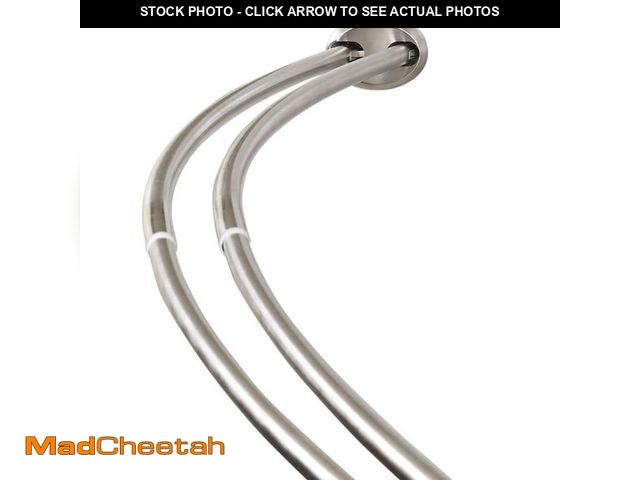 Lot 74-14361291 - Zenna Home Rustproof 72 in. High-Grade Stainless Steel Dual Mount Double Curved Shower Rod in Brushe...
