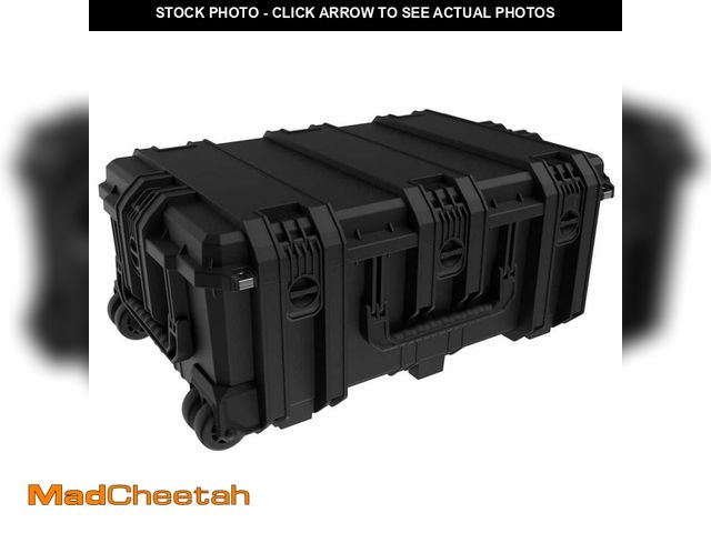 Lot 74-12773541 - Seahorse 31.9 in. L x 21.1 in. W x 13.2 in. H Black Large Rolling Watertight Tool Case - USED