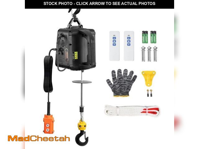 Lot 74-14560904 - SKYSHALO 3-in. -1 Electric Hoist Winch, 1,100 lbs. 1,500W Portable Power Winch Crane, 110V/120V 22.9...