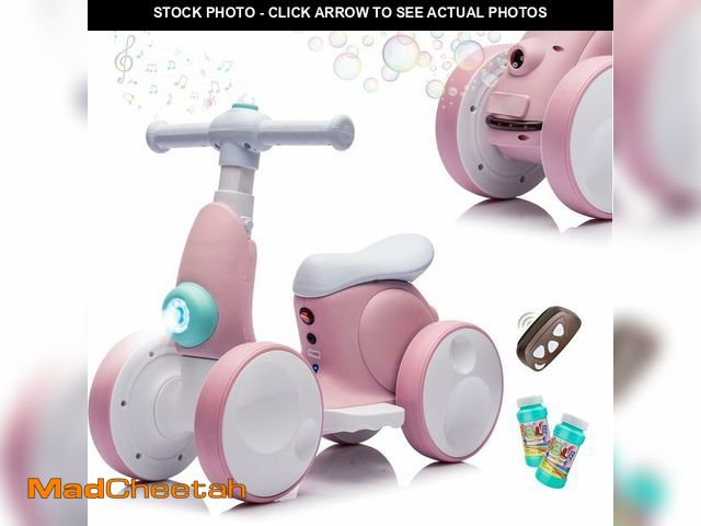 Lot 74-13544618 - JoyRydz 6V Electric Baby Balance Bike with Bubble Machine,4 in 1 Toddler Balance Bike w/Remote Contr...