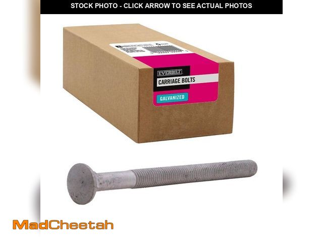 Lot 74-12893573 - Everbilt 5/8 in.-11 x 6 in. Zinc Carriage Bolt (10-Pack) - UNUSED