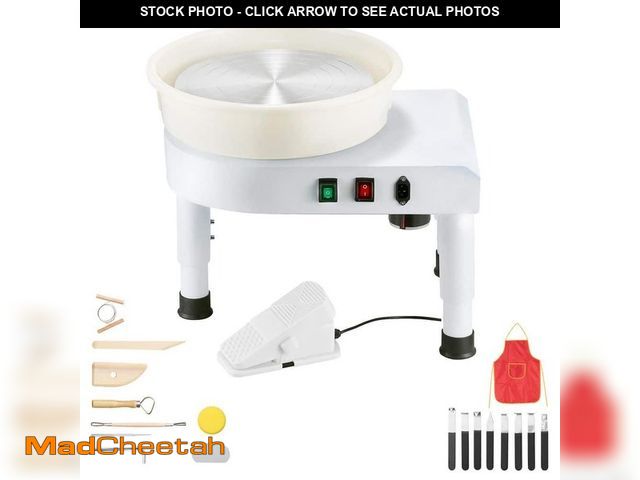 Lot 74-14327192 - SKYSHALO 14 in. Pottery Wheel Ceramic Forming Machine 60-300 RPM Adjustable Speed Foot Pedal Detacha...