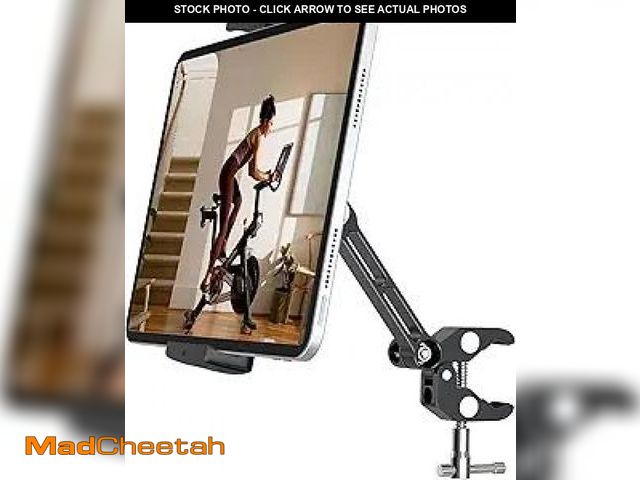 Lot 74-12126405 - Aluminium Tablet Mount Clamp for Spin Bike, Stationary Bicycle, Treadmill, Stroller Indoor Bike, Pel...