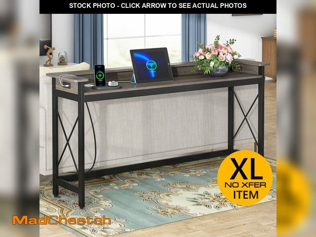 Lot 74-12689555 - Tribesigns Sofa Table with Outlets and USB Ports, 70.9 inch Extra Long Console Table Behind Couch wi...