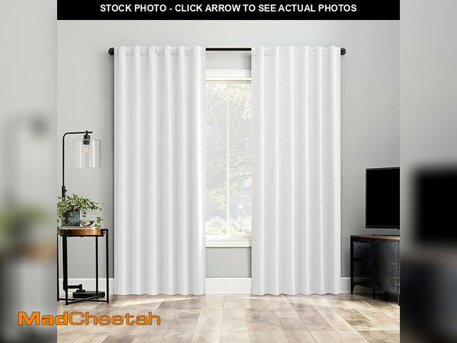 Lot 74-12886484 - Sun Zero Belize 2-Pack Magnetic Closure Pleated Look Theater Grade 100% Blackout Back Tab Curtain Pa...