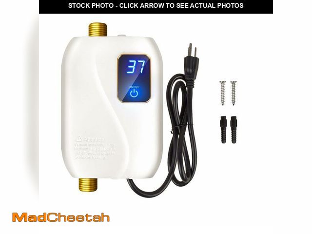 Lot 74-12706302 - Tankless Water Heater Electric 110V, 3000W Instant Water Heater Under Sink, On Demand Hot Water Heat...