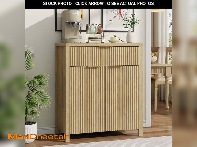 Lot 74-14324033 - Aufeile Sideboard Buffet Cabinet with Drawer, Small Buffet Table with Adjustable Shelf, Modern Home ...