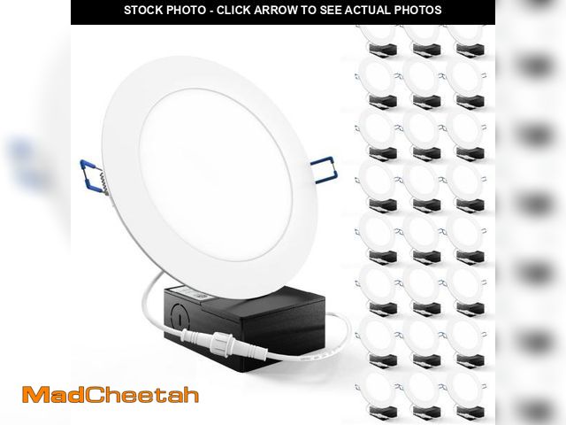 Lot 74-11557143 - Sunco 24 Pack Recessed Lighting 6 Inch LED, Canless Ceiling Lights Slim with Junction Box, 850 LM, 1...