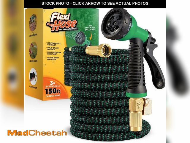 Lot 74-13714750 - Flexi Hose with 8 Function Nozzle, 150FT - Lightweight Expandable Garden Hose, No-Kink Flexibility, ...