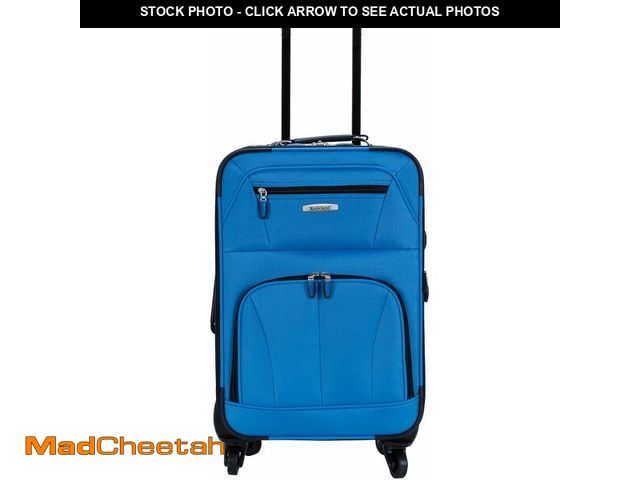 Lot 74-14067560 - Rockland Pasadena Softside Spinner Wheel Luggage, Blue, Carry-On 20-Inch - UNUSED