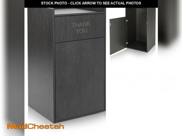 Lot 74-12541765 - Alpine Restaurant Trash Can Cabinet - Commercial Trash Can 40 Gallon, Garbage Receptacle Indoor with...