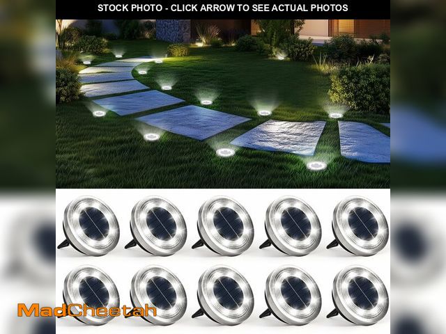 Lot 74-13548554 - SOLPEX 10 Pack Solar Ground Lights Outdoor Waterproof, Solar Powered Pathway Lights, Landscape Light...