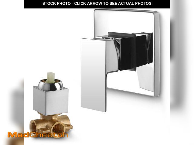 Lot 74-13574578 - SKOWLL Shower Valve Kit Wall Mount Shower Mixing Valve Kit Brass Body Rough-In Valve Trim Kit, Polis...