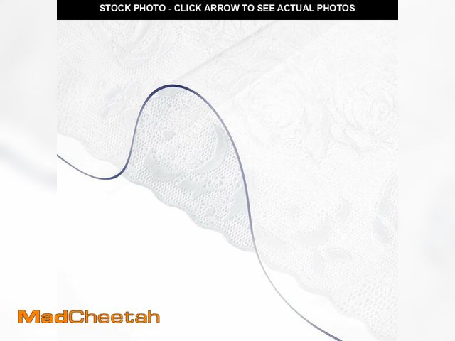 Lot 74-13041791 - VEVOR Clear Desk Cover Protector, 36 X 60 inch, 2 mm Rectangle Waterproof Thick Plastic Clear Pad Ma...