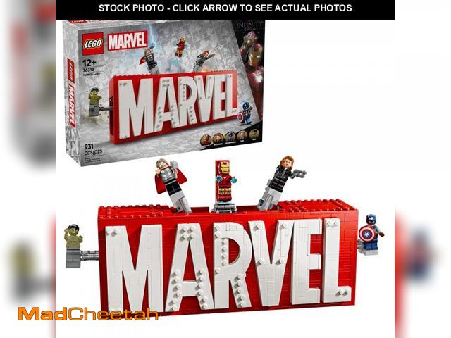 Lot 74-12217752 - LEGO Marvel: Marvel Logo &amp; Minifigures Building Toy - Marvel Collectible Set for Kids, Boys and ...