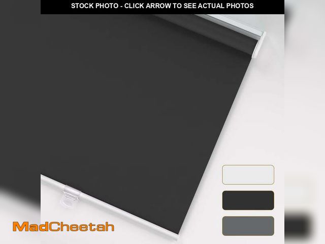 Lot 74-14586214 - MYshade Cordless Blackout Roller Shades for Windows Black-31"W*72"H Room Darkening Blinds Pull Down ...