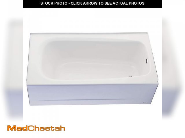 Lot 74-12285183 - American Standard 2460002.020 Cambridge Procelain-Enameled Steel 60-In X 32-In Alcove Bathtub with L...