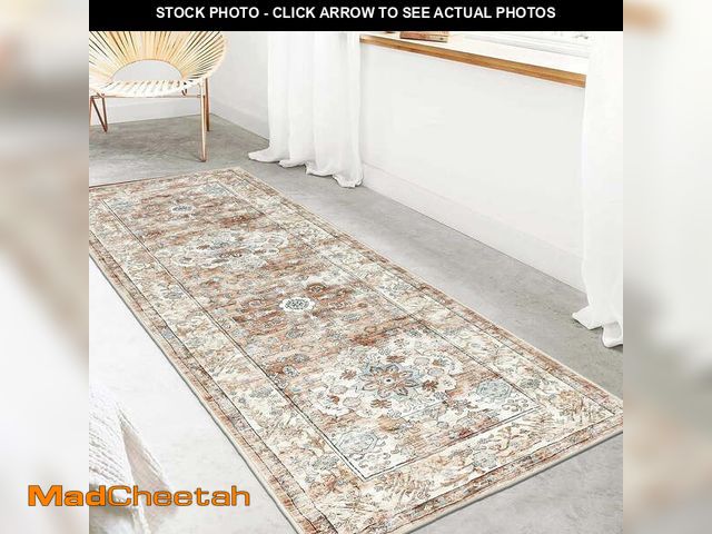 Lot 74-12669403 - Yamaziot 2'x6' Boho Runner Rug for Hallway, Laundry Room Rug, Farmhouse Kitchen Mat, Non-Shedding Ru...