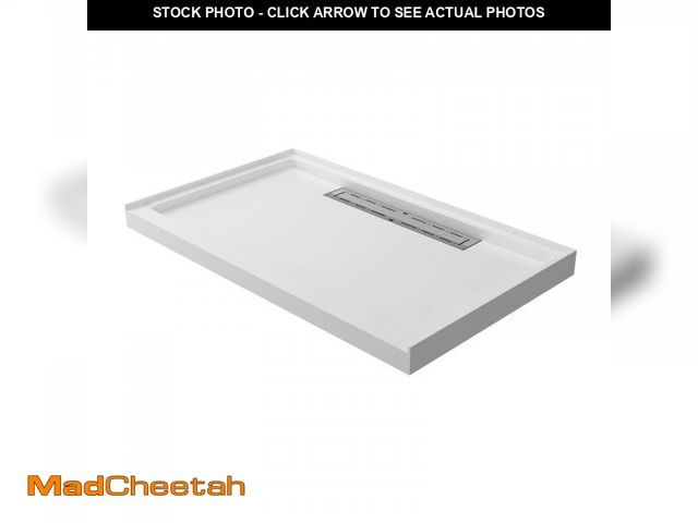 Lot 74-12132984 - Bathlink Acrylic Shower Base with Left or Right Drain, Single Threshold, Rectangular Shower Pan, Sli...