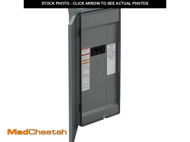 Lot 74-14328281 - Square D Homeline 200 Amp 8-Space 16-Circuit Outdoor Main Breaker Electrical Panel with Feed-Thru Lu...
