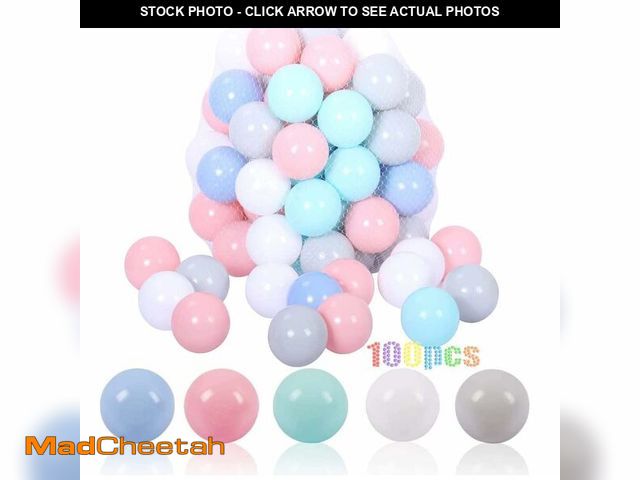 Lot 74-13772623 - LANGXUN 50 100 200 Soft Plastic Ball Pit Balls for Kids, Gift for Baby Toddler Birthday Christmas, B...