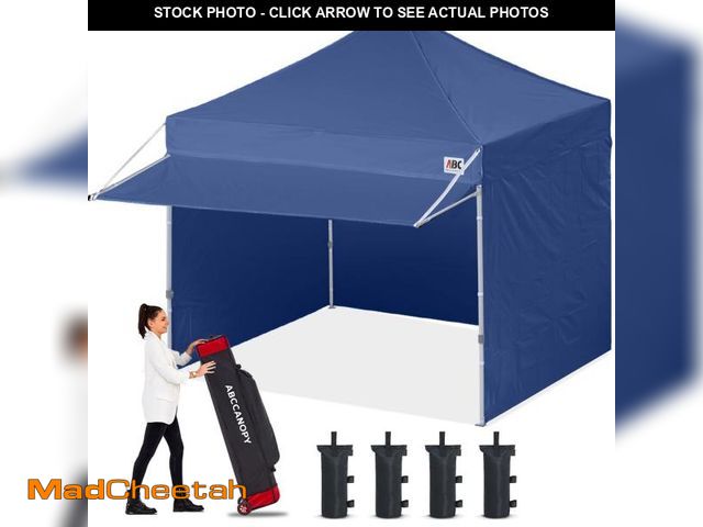 Lot 74-12276373 - ABCCANOPY 10x10 Pop up Canopy Tent with Sidewalls - Easy up Canopies with Awning, Outdoor Tents for ...