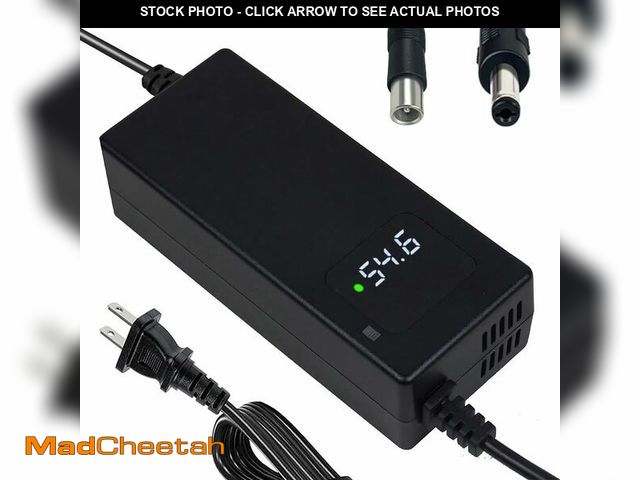 Lot 74-12708651 - 54.6V 2A Battery Charger 48V Charger Power Supply Adapter for 48v Li-ion Battery Pack, HD Display of...