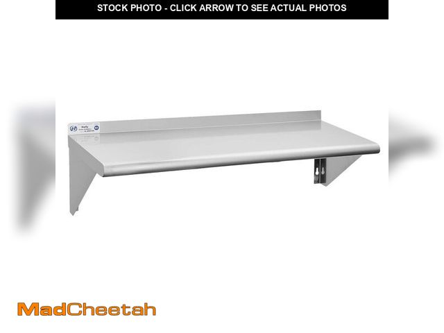 Lot 74-12689441 - (MISSING HARDWARE) HALLY SINKS &amp; TABLES H Stainless Steel Shelf 18 x 36 Inches, 350 lb, Commerci...