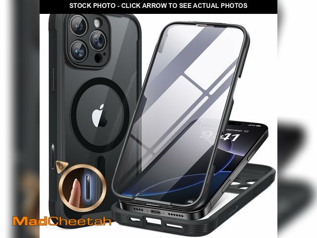 Lot 74-12714866 - Miracase Magnetic for iPhone 16 Pro Case Full-Body Phone with Built-in Glass Screen Protector, [Comp...