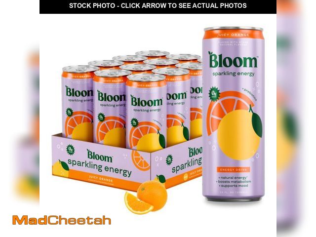 Lot 74-12396313 - Bloom Nutrition Sparkling Energy Drink - Natural Caffeine, Zero Sugar, 180mg Caffeine - Antioxidant-...