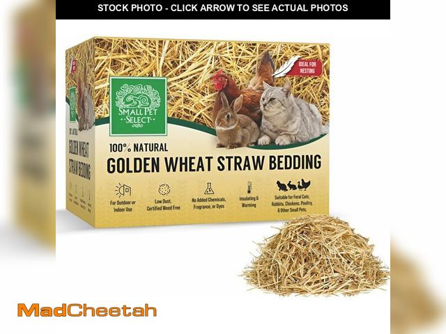 Lot 74-14067604 - Small Pet Select - Golden Wheat Straw Bedding, 100% Natural Plant Material, Soft Animal Bedding Litt...