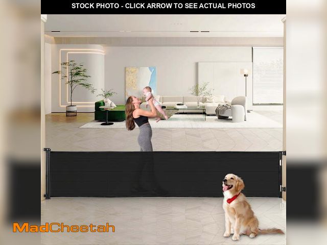 Lot 74-12767711 - 140 Inch Retractable Baby Gates, Extra Wide Baby Gates for Large Openings, Mesh Dog Gate Retractable...
