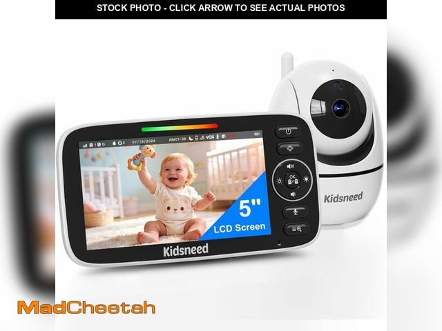 Lot 74-13544843 - Kidsneed Baby Monitor with Camera and Audio - 5 inch 720P Video Baby Monitor, No WiFi, 48H Battery L...