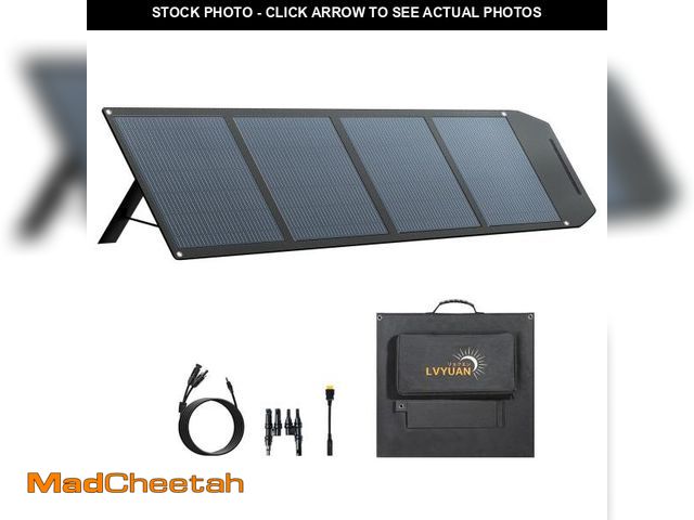 Lot 74-11817844 - LVYUAN 200W Portable Solar Panel Foldable Solar Blanket, Monocrystalline Huge Power Solar Panel, Sol...