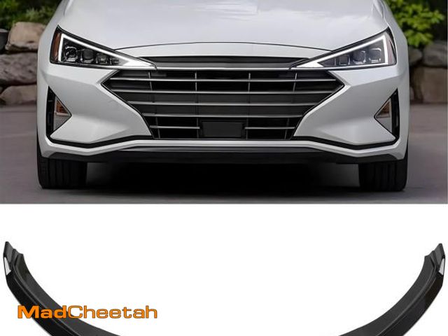 Lot 74-12449082 - SCITOO Front Lip Spoiler Fits for 2017-2018 for Hyundai Elantra Glossy Black Front Bumper Lip - UNUS...