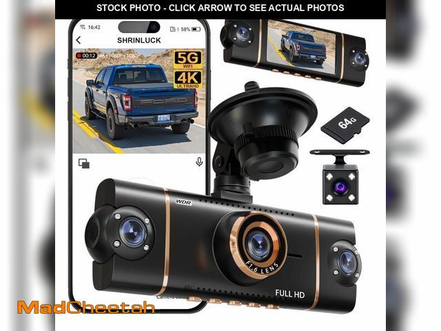 Lot 74-14274383 - XYGCACO 4 Channel 360ÃÂ° Dash Cam Front Rear Inside and Left Right - UNUSED